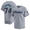 Gray Kent Emanuel Men's Miami Marlins Road Jersey - Limited Big Tall